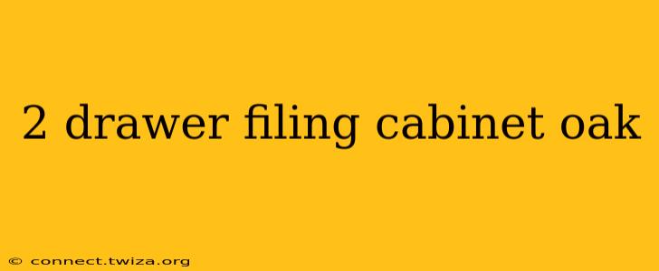 2 drawer filing cabinet oak