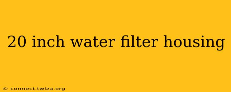 20 inch water filter housing