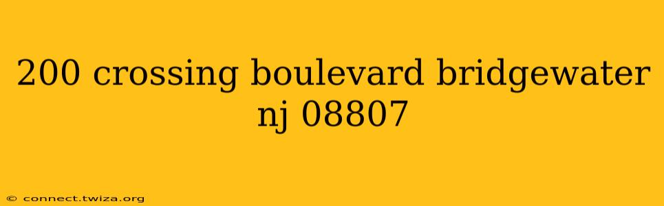 200 crossing boulevard bridgewater nj 08807