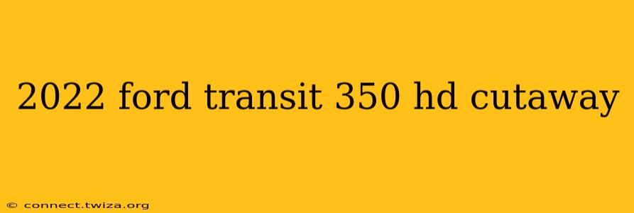 2022 ford transit 350 hd cutaway