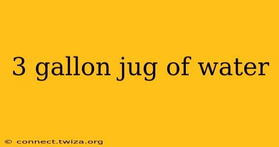3 gallon jug of water