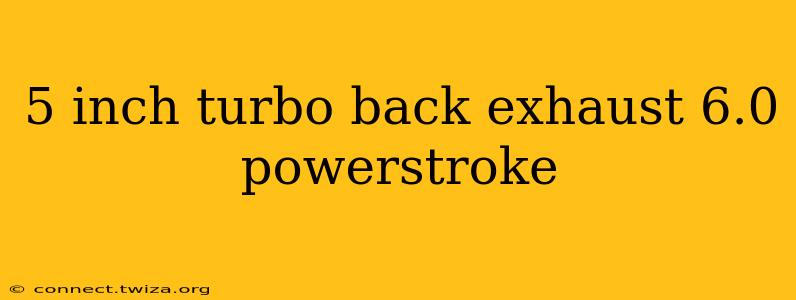5 inch turbo back exhaust 6.0 powerstroke