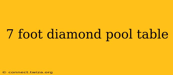 7 foot diamond pool table