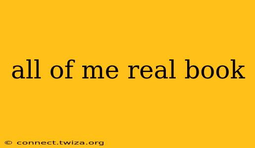 all of me real book