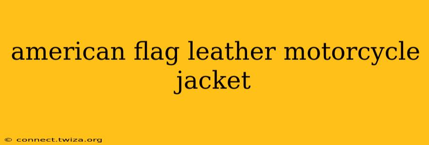 american flag leather motorcycle jacket