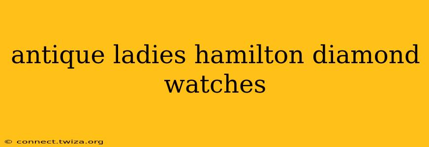 antique ladies hamilton diamond watches