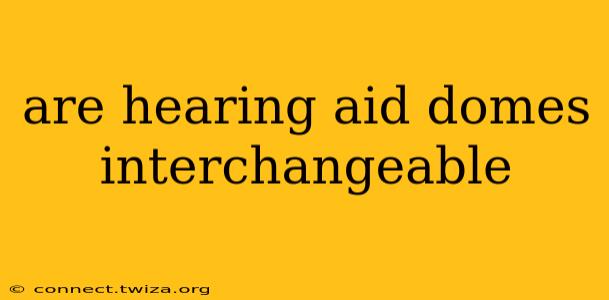 are hearing aid domes interchangeable