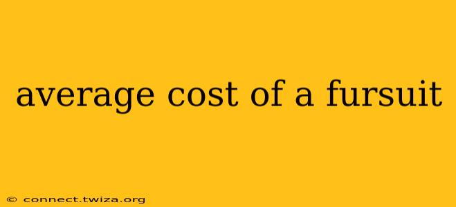 average cost of a fursuit
