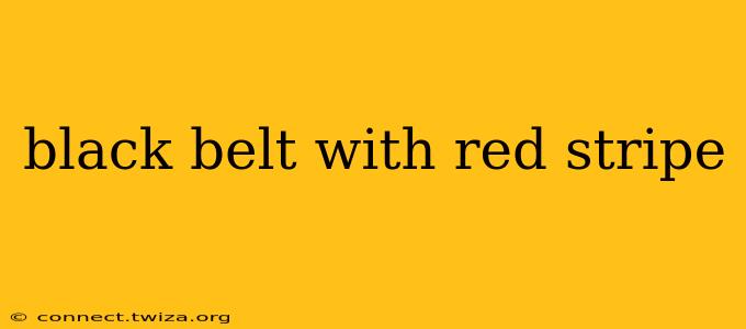 black belt with red stripe