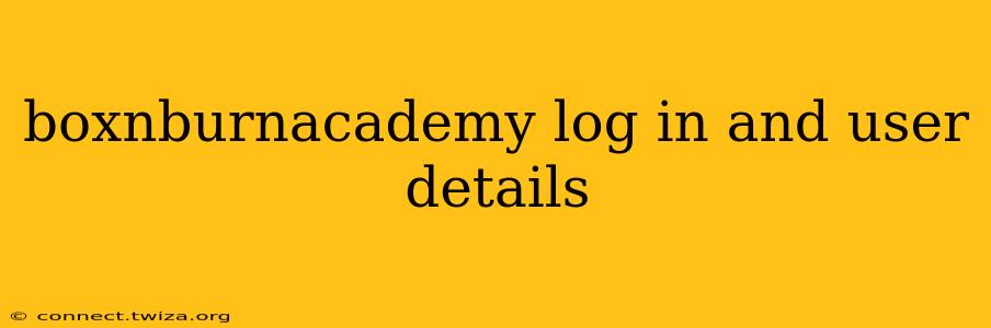 boxnburnacademy log in and user details