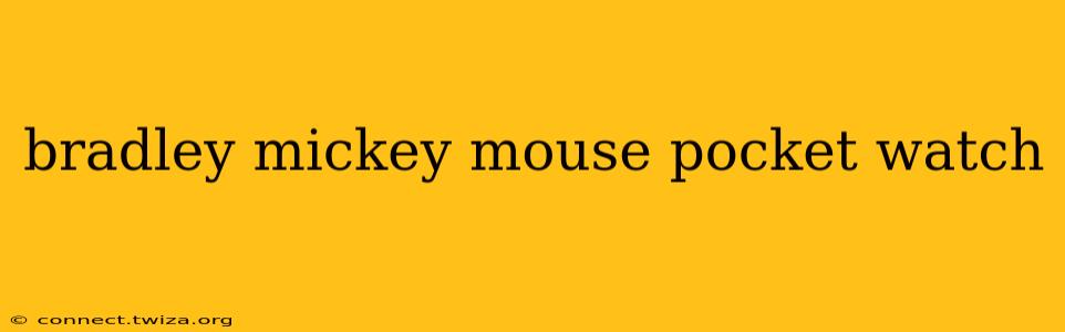 bradley mickey mouse pocket watch