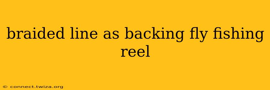 braided line as backing fly fishing reel