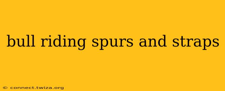 bull riding spurs and straps