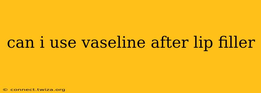 can i use vaseline after lip filler