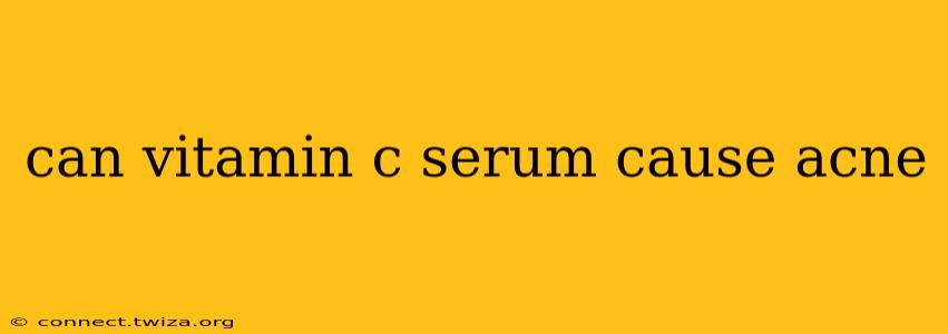can vitamin c serum cause acne
