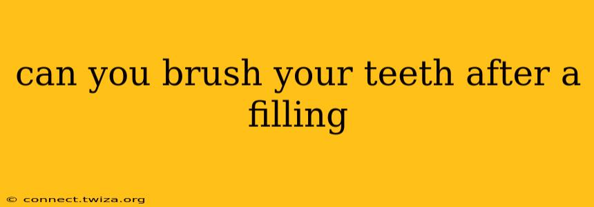 can you brush your teeth after a filling
