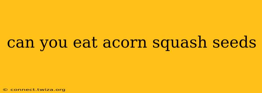 can you eat acorn squash seeds