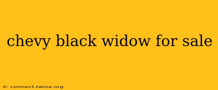 chevy black widow for sale