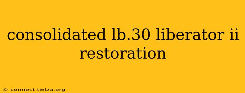 consolidated lb.30 liberator ii restoration