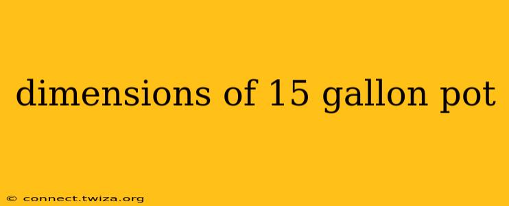 dimensions of 15 gallon pot