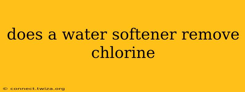 does a water softener remove chlorine