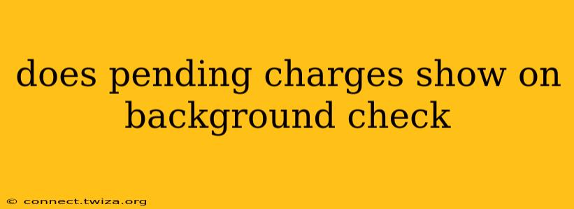 does pending charges show on background check