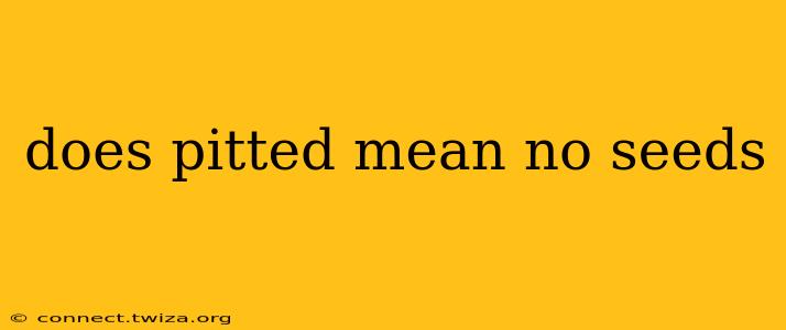 does pitted mean no seeds