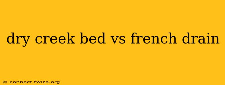 dry creek bed vs french drain