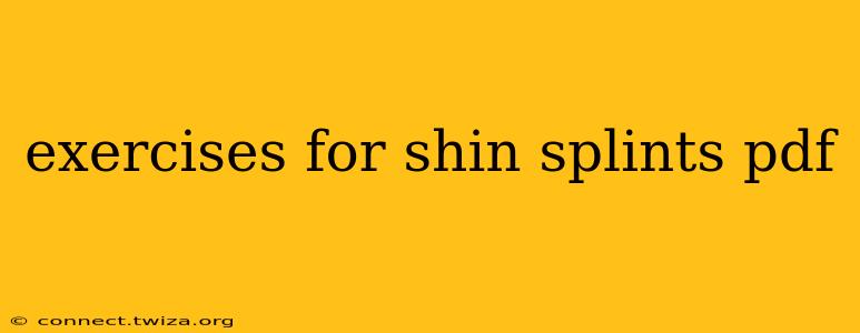 exercises for shin splints pdf