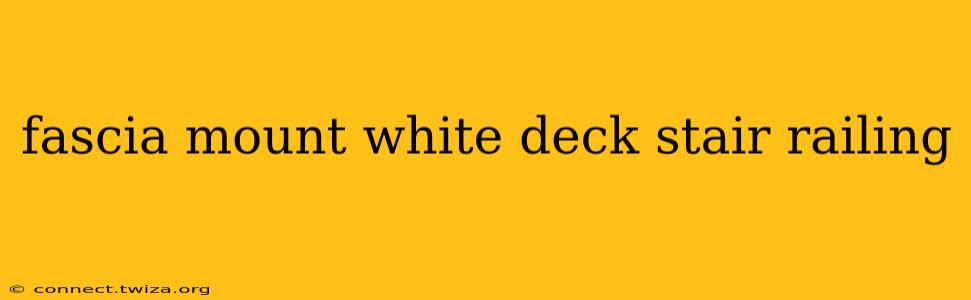 fascia mount white deck stair railing