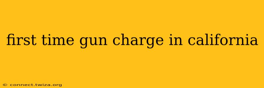 first time gun charge in california