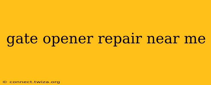 gate opener repair near me