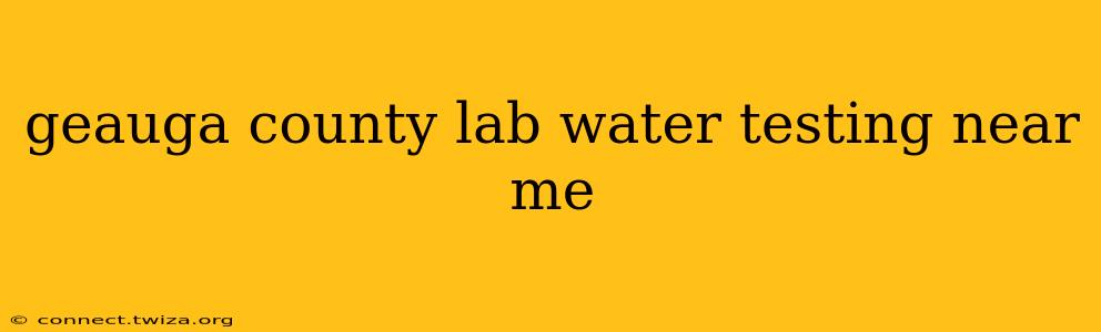 geauga county lab water testing near me