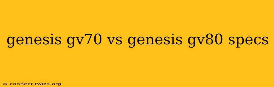 genesis gv70 vs genesis gv80 specs