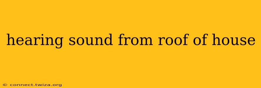 hearing sound from roof of house