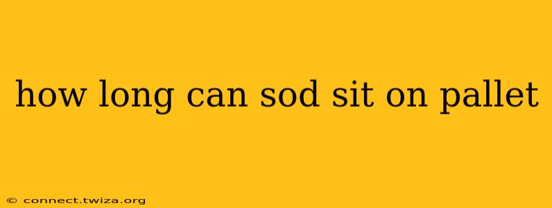 how long can sod sit on pallet