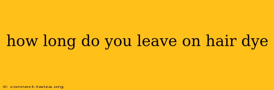 how long do you leave on hair dye