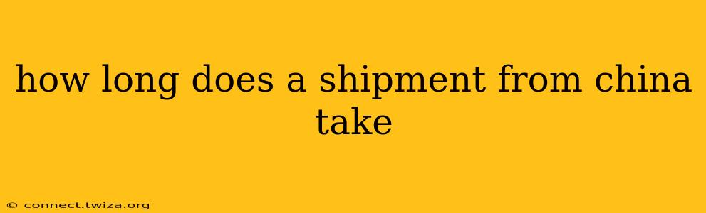 how long does a shipment from china take