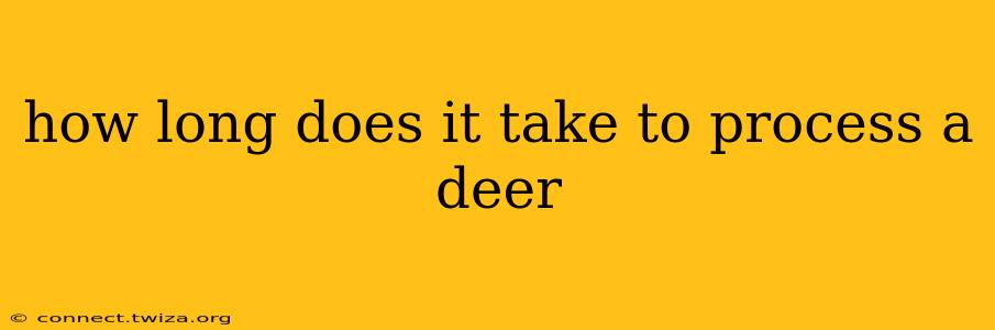 how long does it take to process a deer