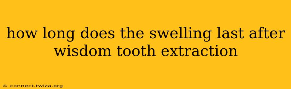 how long does the swelling last after wisdom tooth extraction