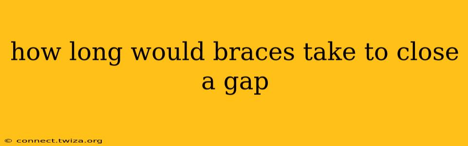 how long would braces take to close a gap
