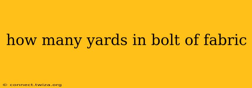 how many yards in bolt of fabric