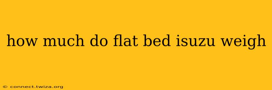 how much do flat bed isuzu weigh