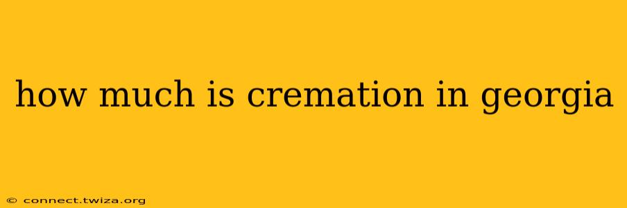 how much is cremation in georgia