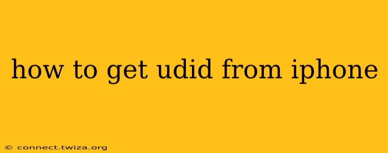 how to get udid from iphone