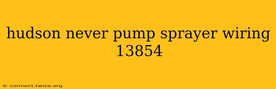 hudson never pump sprayer wiring 13854