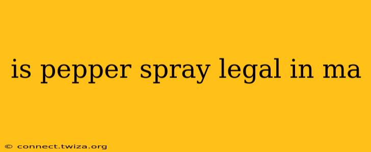 is pepper spray legal in ma
