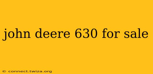 john deere 630 for sale
