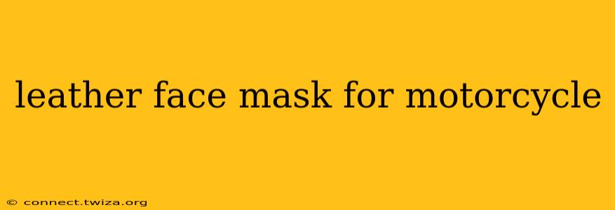 leather face mask for motorcycle