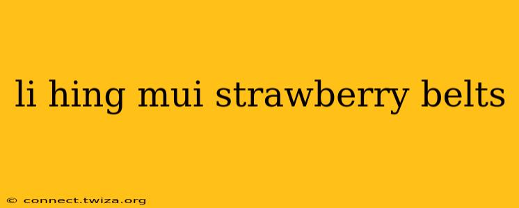 li hing mui strawberry belts